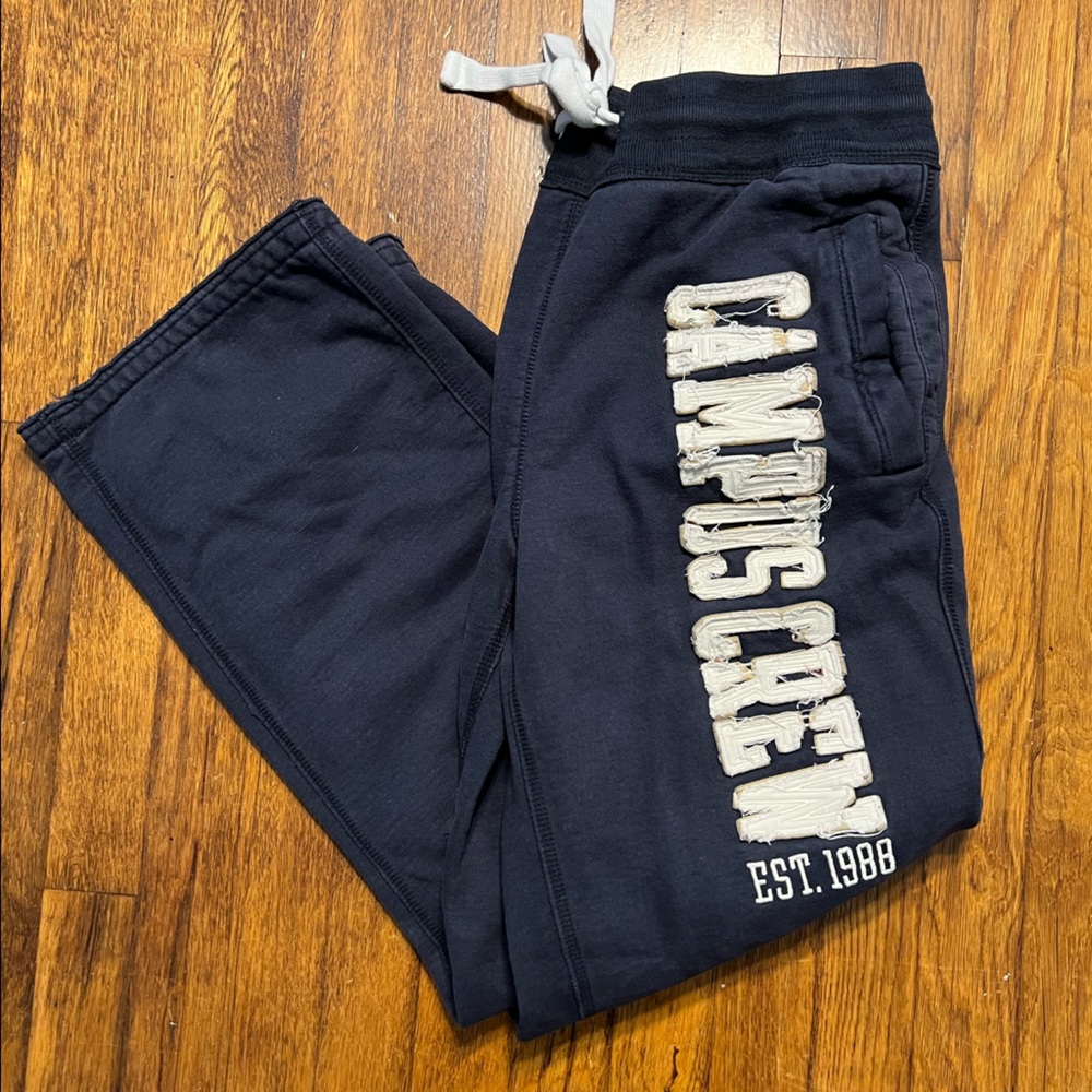 Campus Crew Canadian Sweatpants Size Medium Navy Size Medium Cotton Polyester